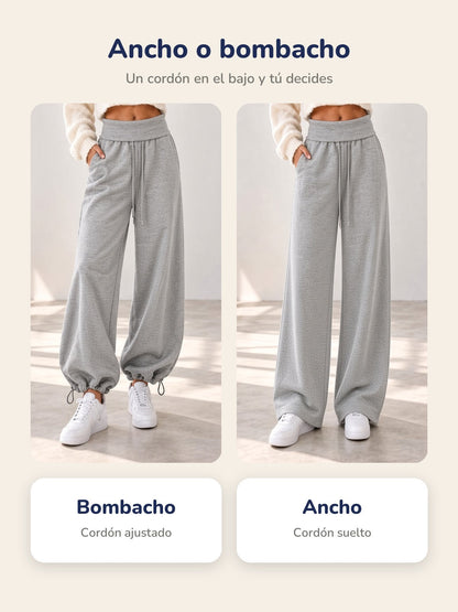 Ancho o bombacho: el mismo pantalón con el cordón ajustado o suelto